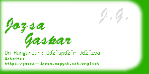 jozsa gaspar business card